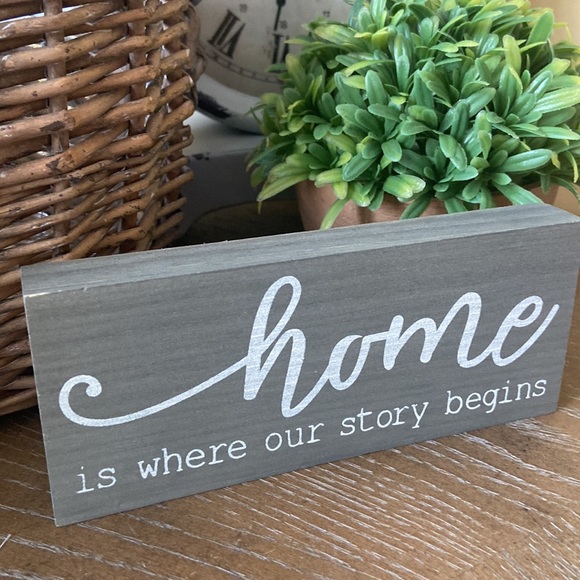 Last 1❗️Modern Farmhouse Home Is Where Our Story Begins Wood Sign - Picture 3 of 4
